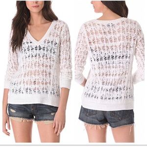 Rag & Bone Vicky Open Knit White Sweater